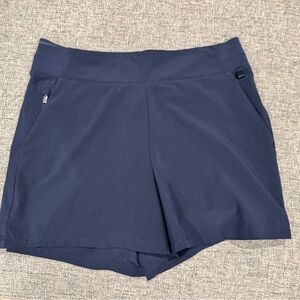 Athleta Navy Blue Shorts with Elastic Waistband